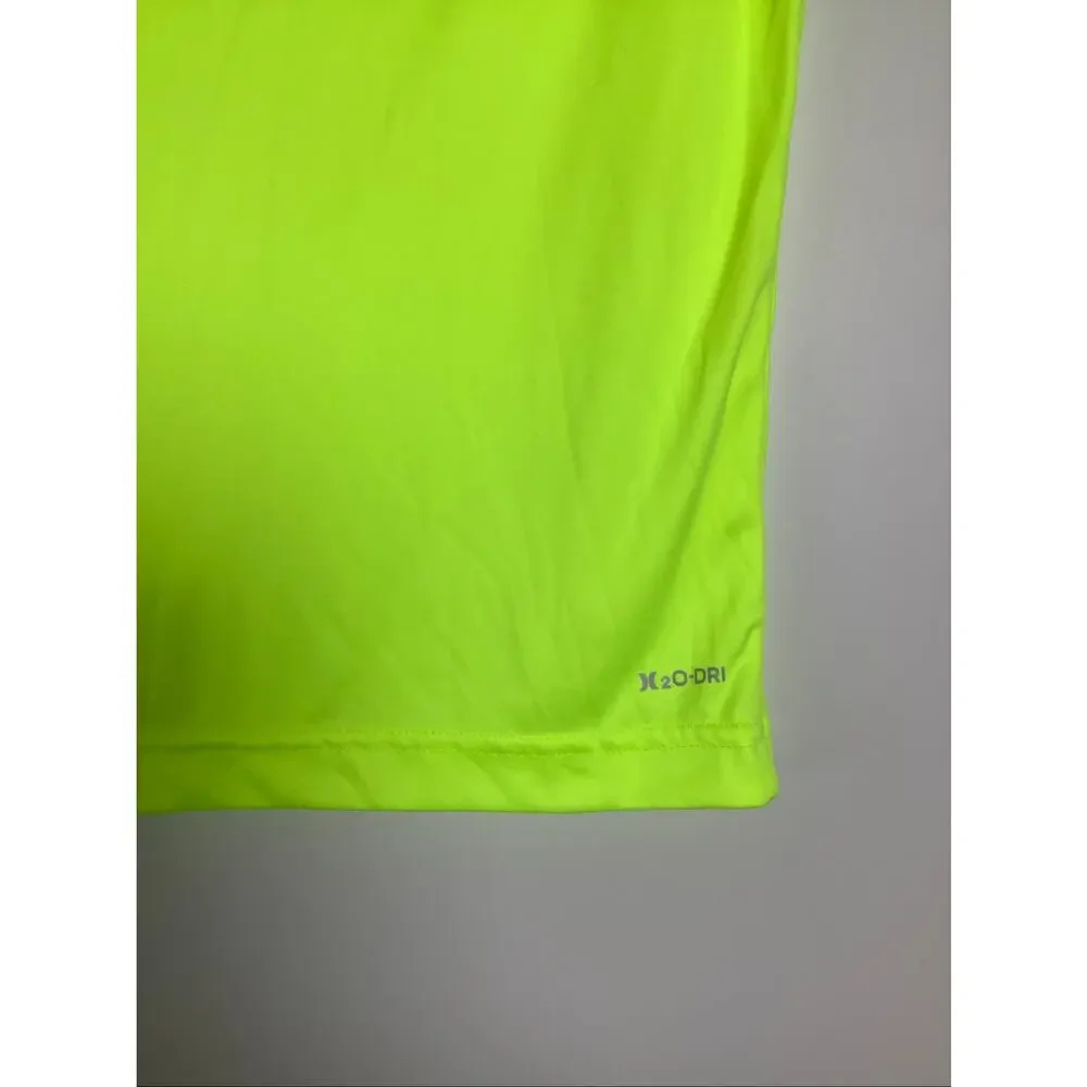 Hurley Boys Medium Green Graphic Short Sleeve Rash Guard T Shirt Beach C3-6
